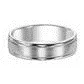 14K White Gold 8mm wide Satin finish Band, size 10