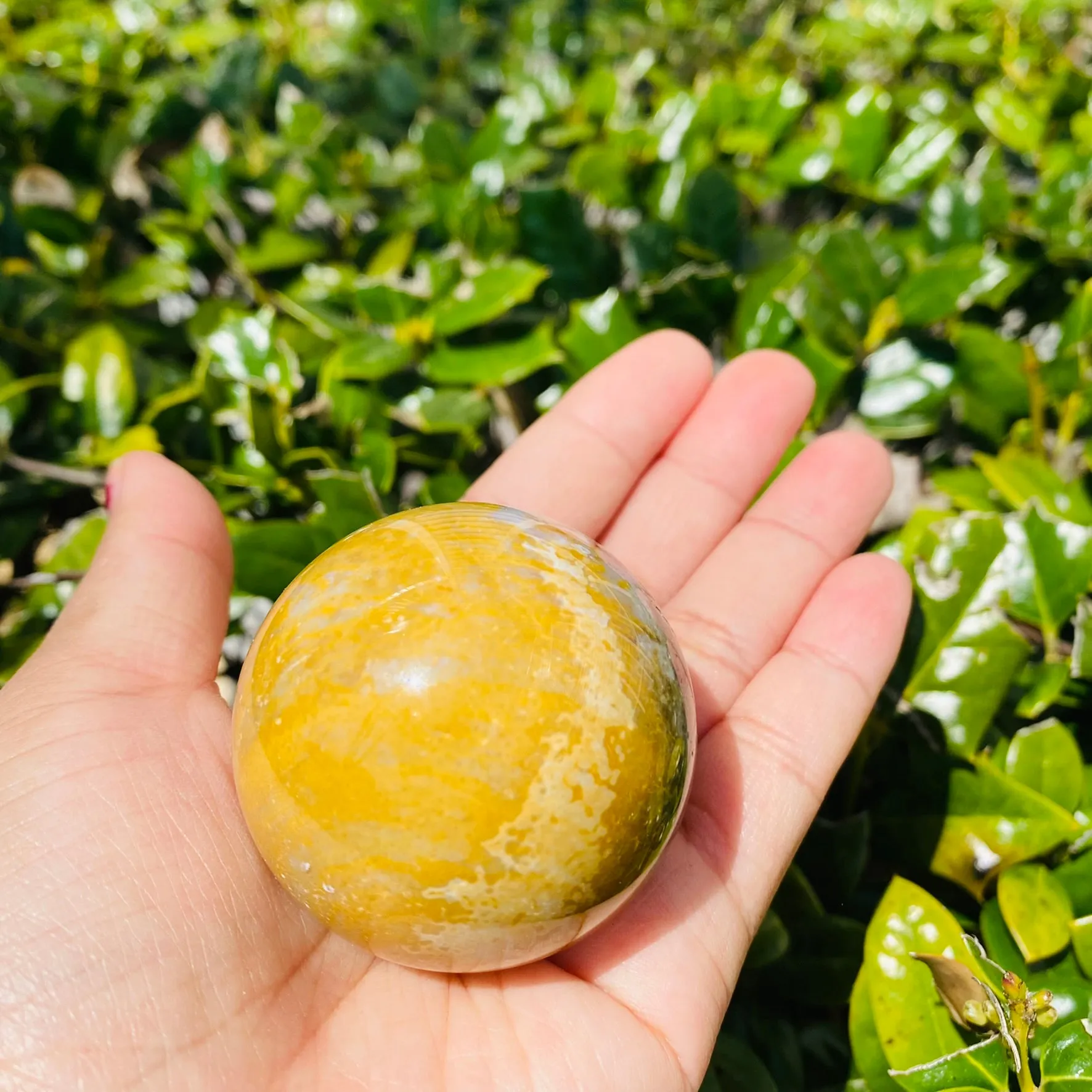 47 mm Ocean Jasper, Jasper Sphere, Heart Chakra Stone, Healing Crystal, Polished Sea Jasper, Grounding Crystal, Self Care  Fertility Stone