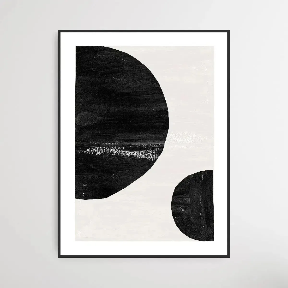 Abstract Modern Shapes Poster Black Color 2 - Abstract Print Collection