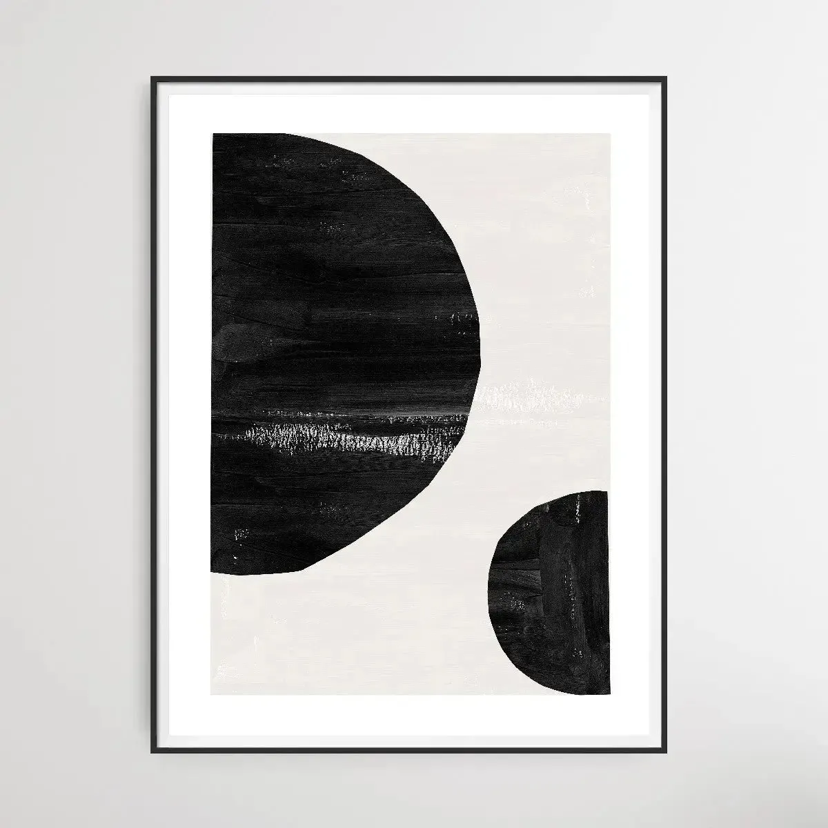 Abstract Modern Shapes Poster Black Color 2 - Abstract Print Collection