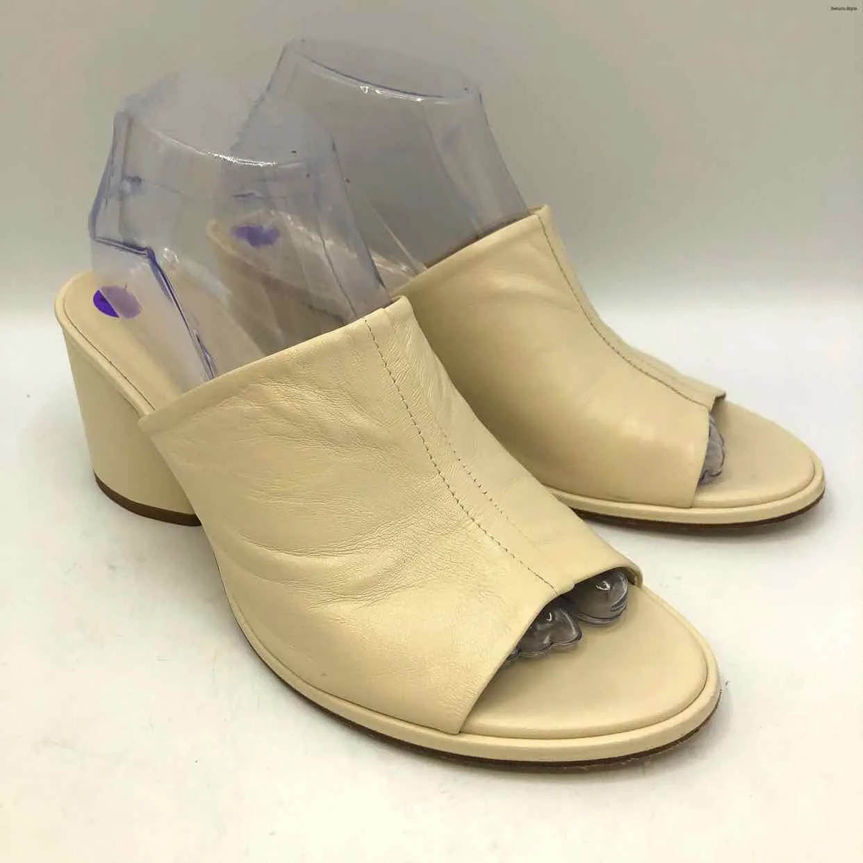 AEYDE Ivory Leather Italian Made 3" Chunky Heel Shoe Size 38.5 US: 8 Shoes