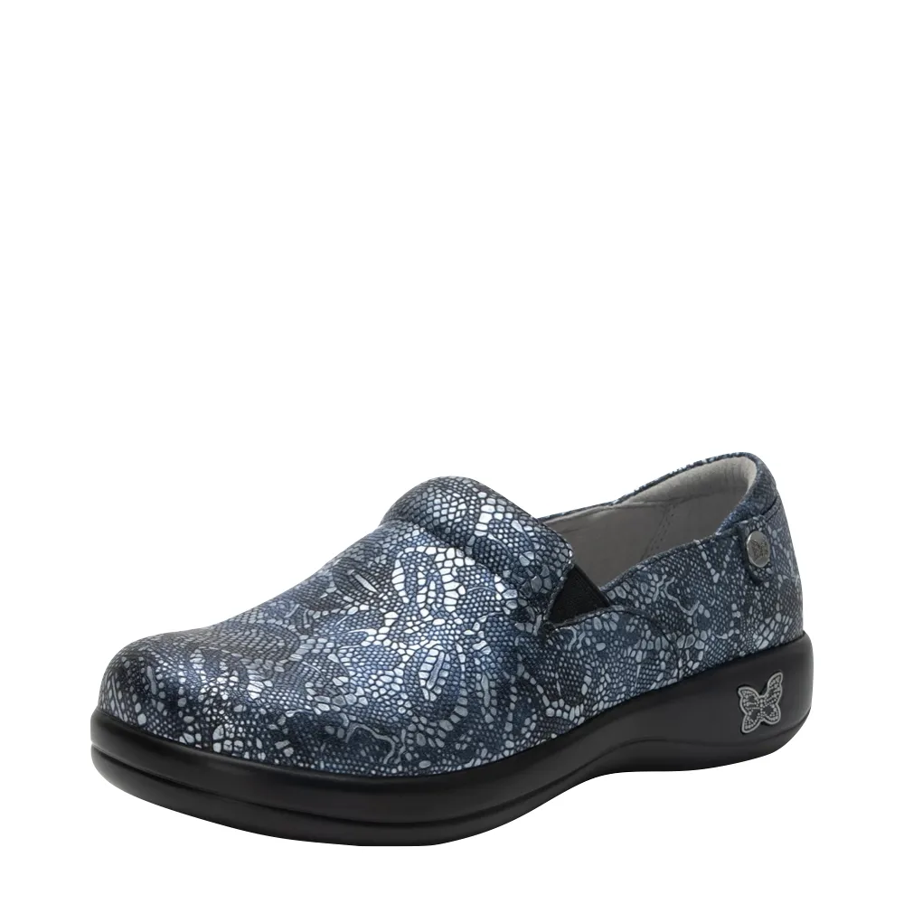 Alegria Women's Keli Slip Resistant Slip On (Pewter Lace)