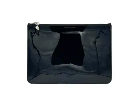 Alexander McQueen Women's Black Charm Patent Leather Skull Large Pouch 420860 DP00I 1000