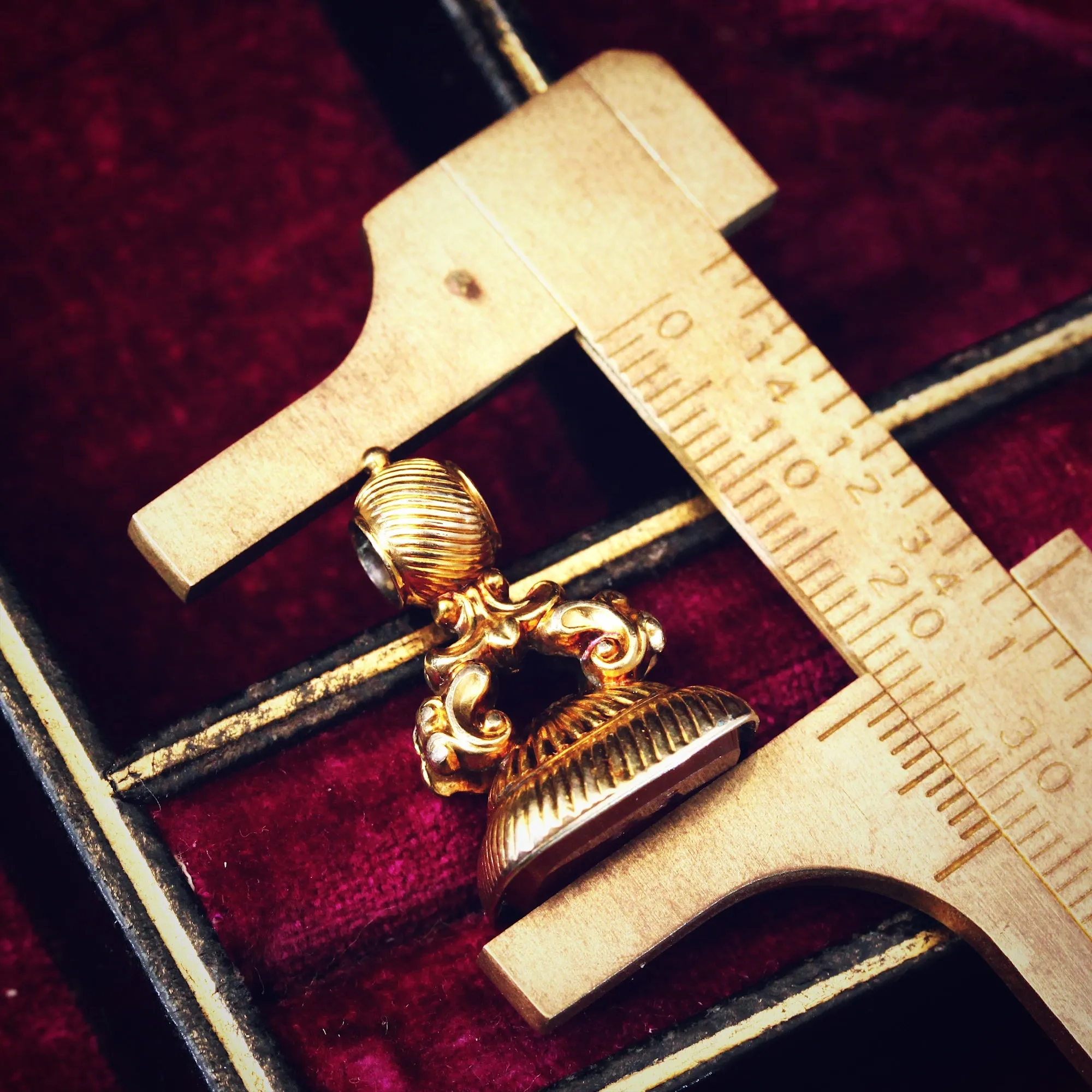 An Antique Georgian Era Intaglio Carved Carnelian Seal Fob