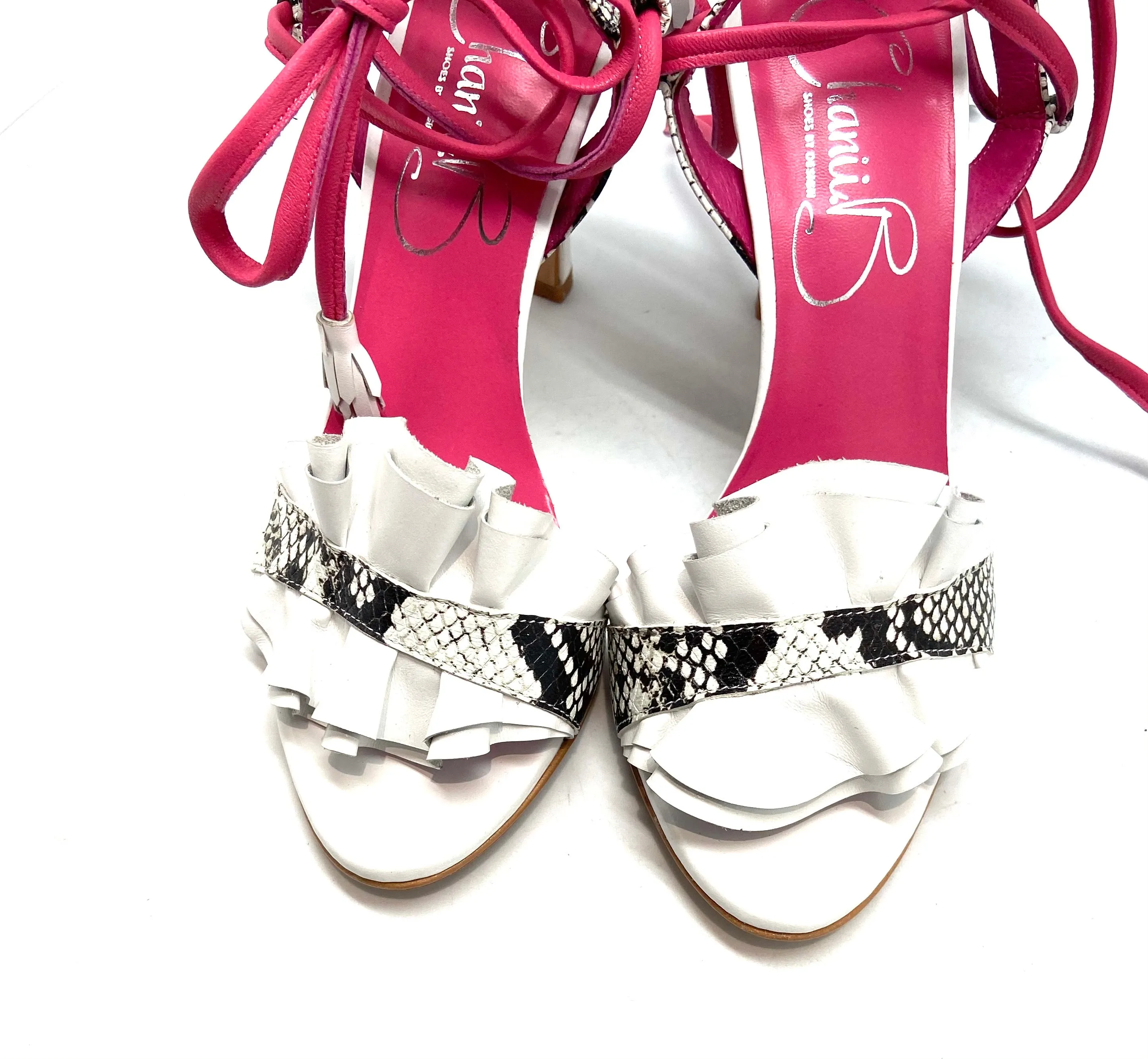 Antibes- white fuchsia sandal