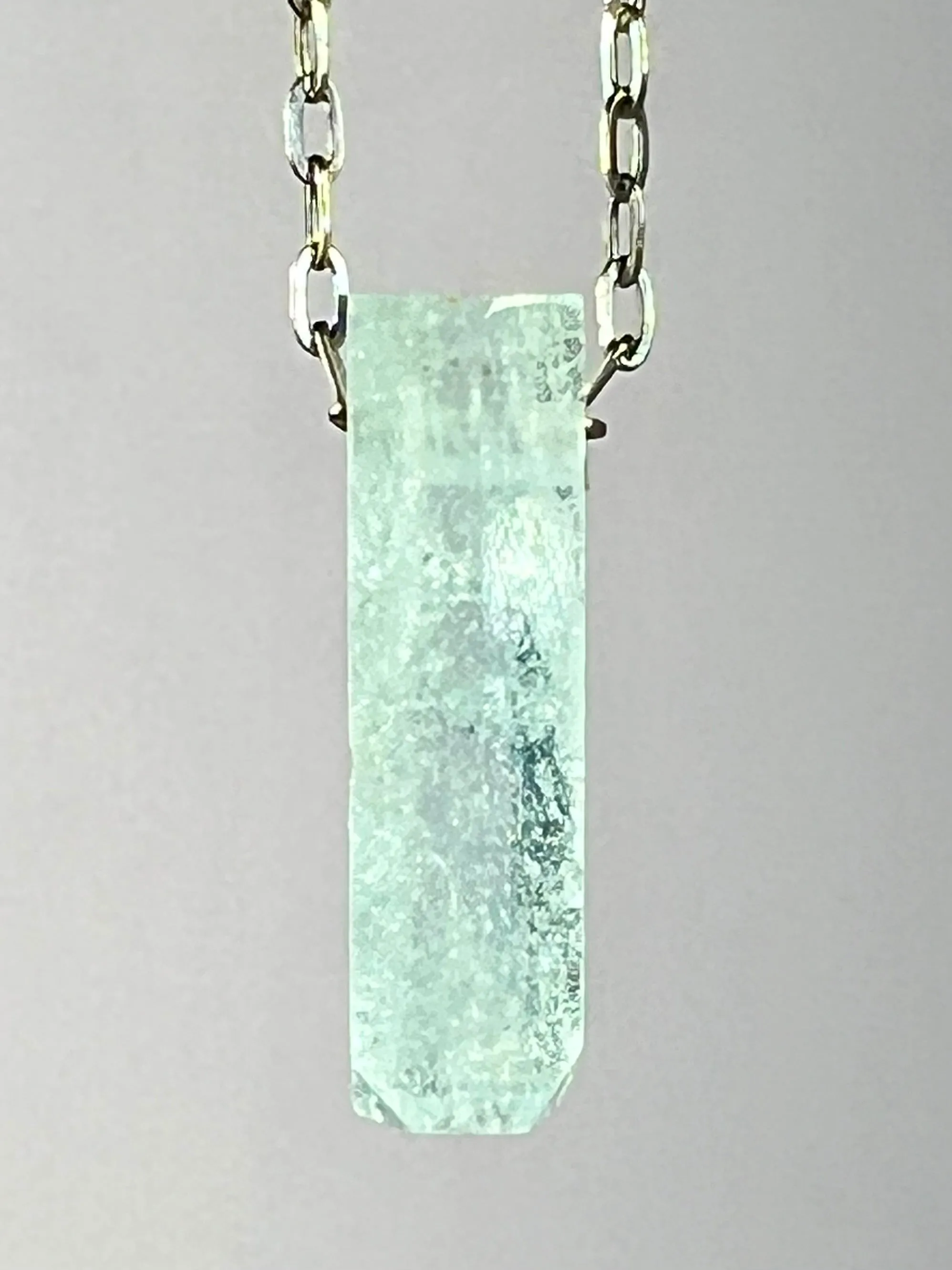 Aquamarine Crystal Necklace