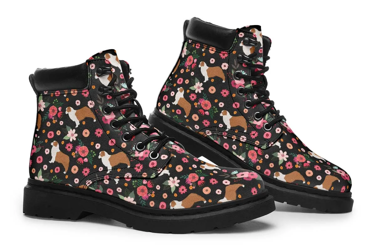 Australian Shepherd Flower Classic Vibe Boots