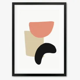 Bean And Shapes Framed Art