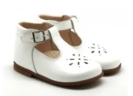 Beberlis White Patent Baby Designed High Top T-Strap