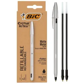 BIC Crystal Renew 2 Refill 1.0mm Black Ballpoint Pen