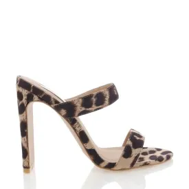 Billini Dionis Twin Strap Mule in Light Leopard