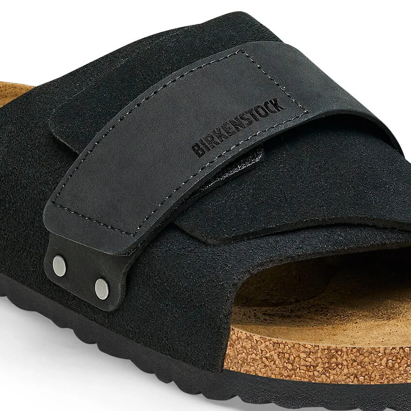 Birkenstock Black Kyoto Nubuck Leather Suede Leather