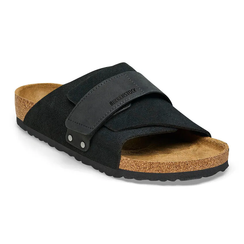 Birkenstock Black Kyoto Nubuck Leather Suede Leather