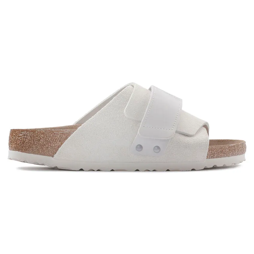 BIRKENSTOCK Men's Kyoto Nubuck/Suede Leather (Antique White - Wide Fit)