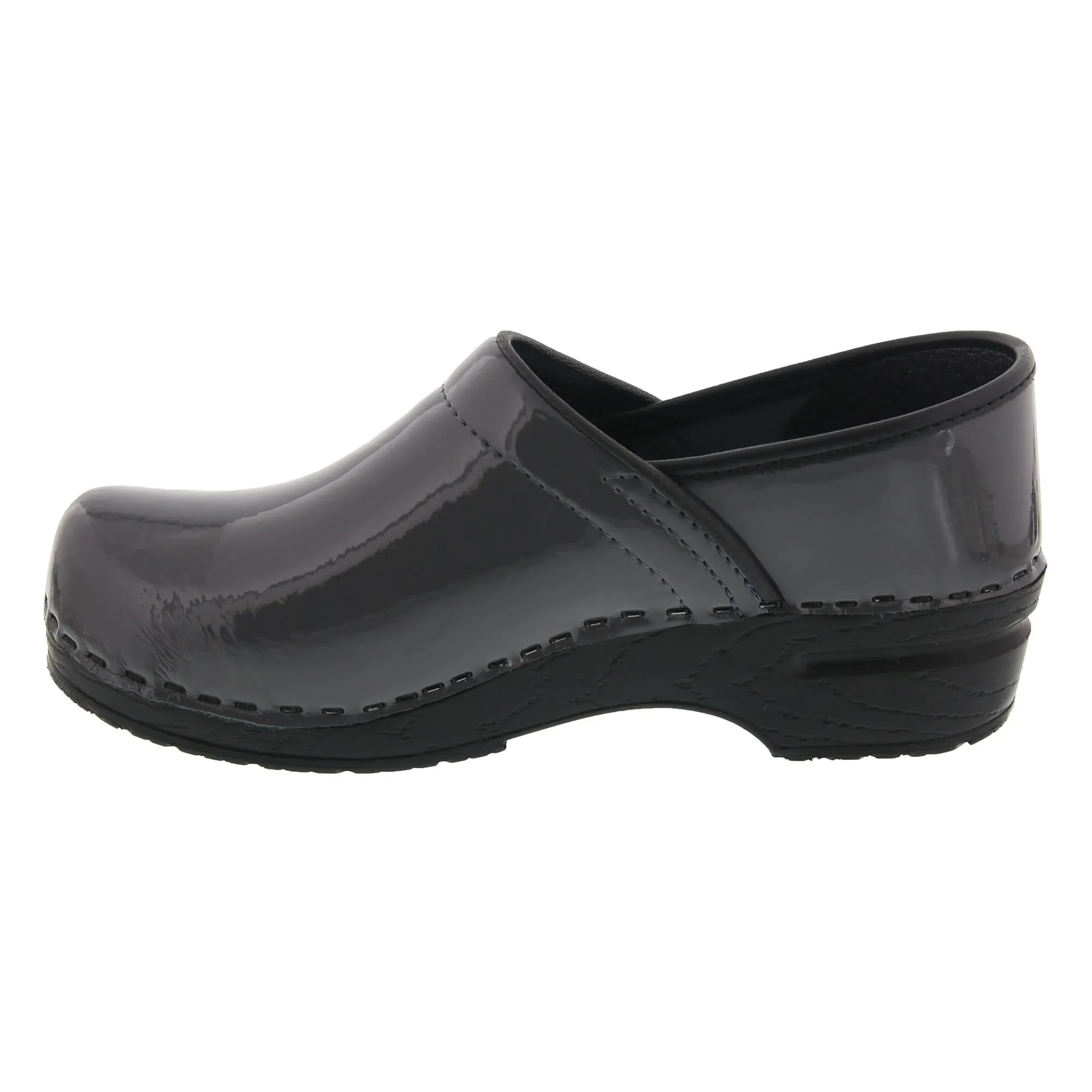 BJORK PRO ELSA Grey Patent Leather Clogs