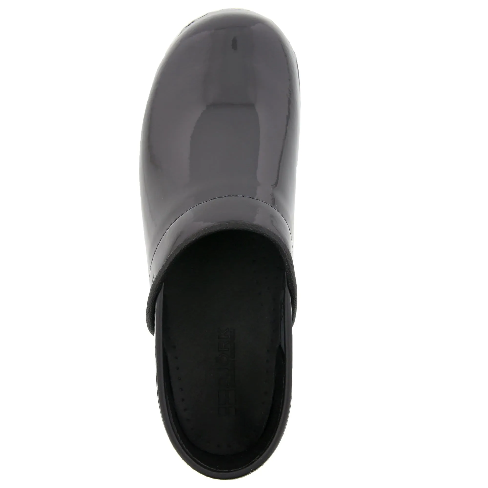 BJORK PRO ELSA Grey Patent Leather Clogs