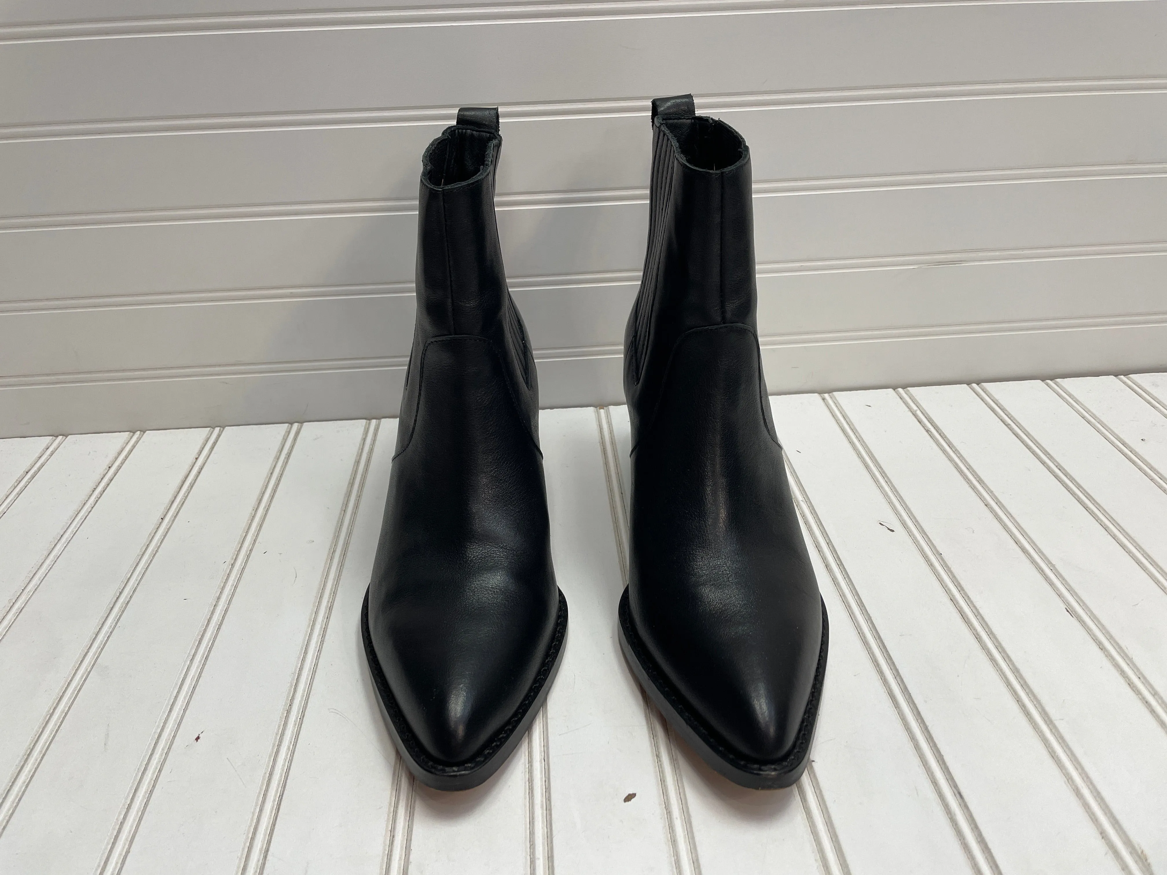 Black Boots Ankle Heels J. Crew, Size 9