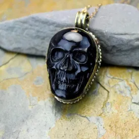 Black Onyx Skull Pendant