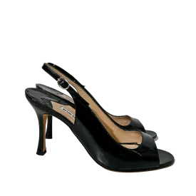 Black Peep Toe Heels 37