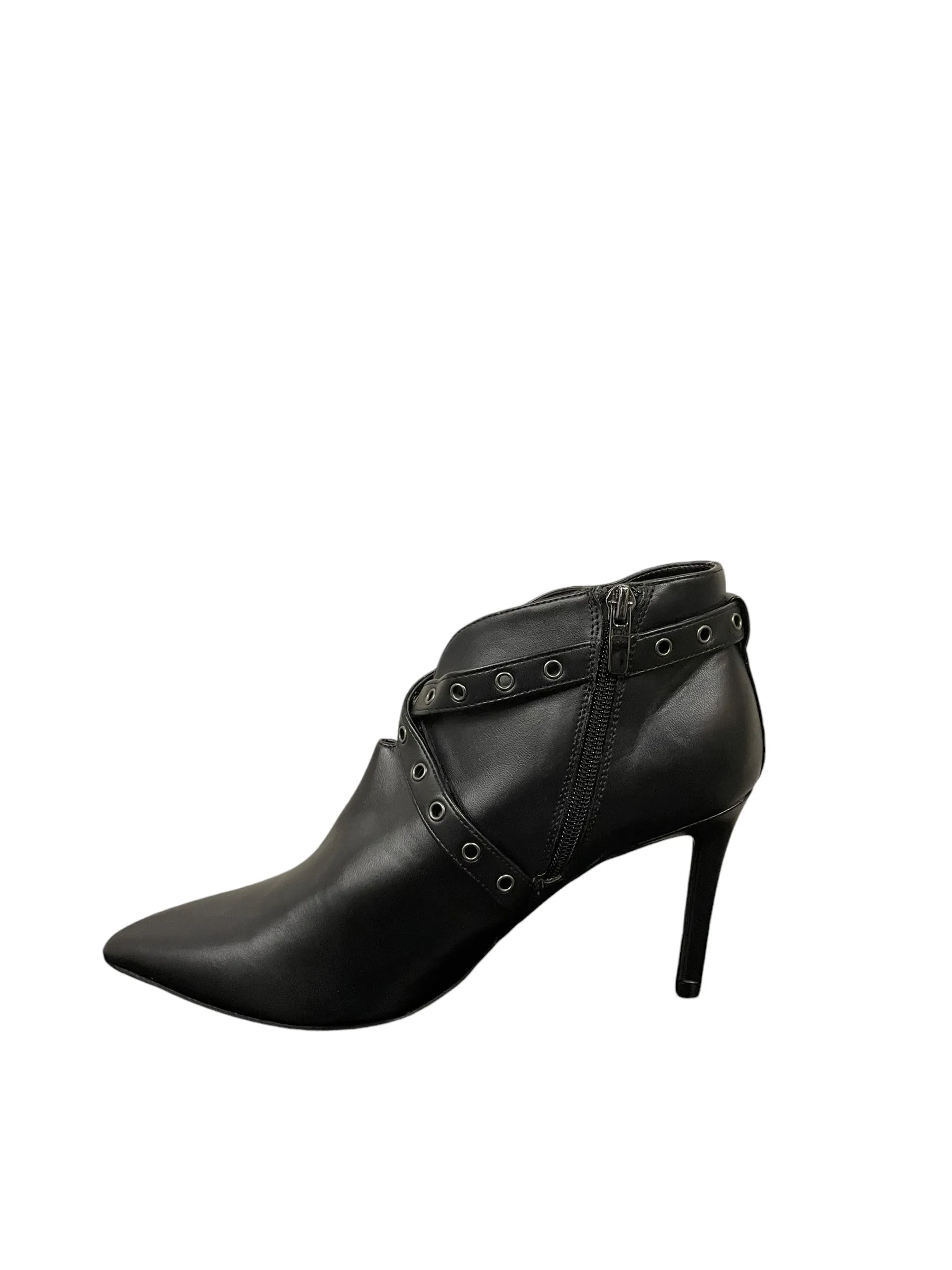 Boots Ankle Heels By Nine West In Black, Size: 9.5