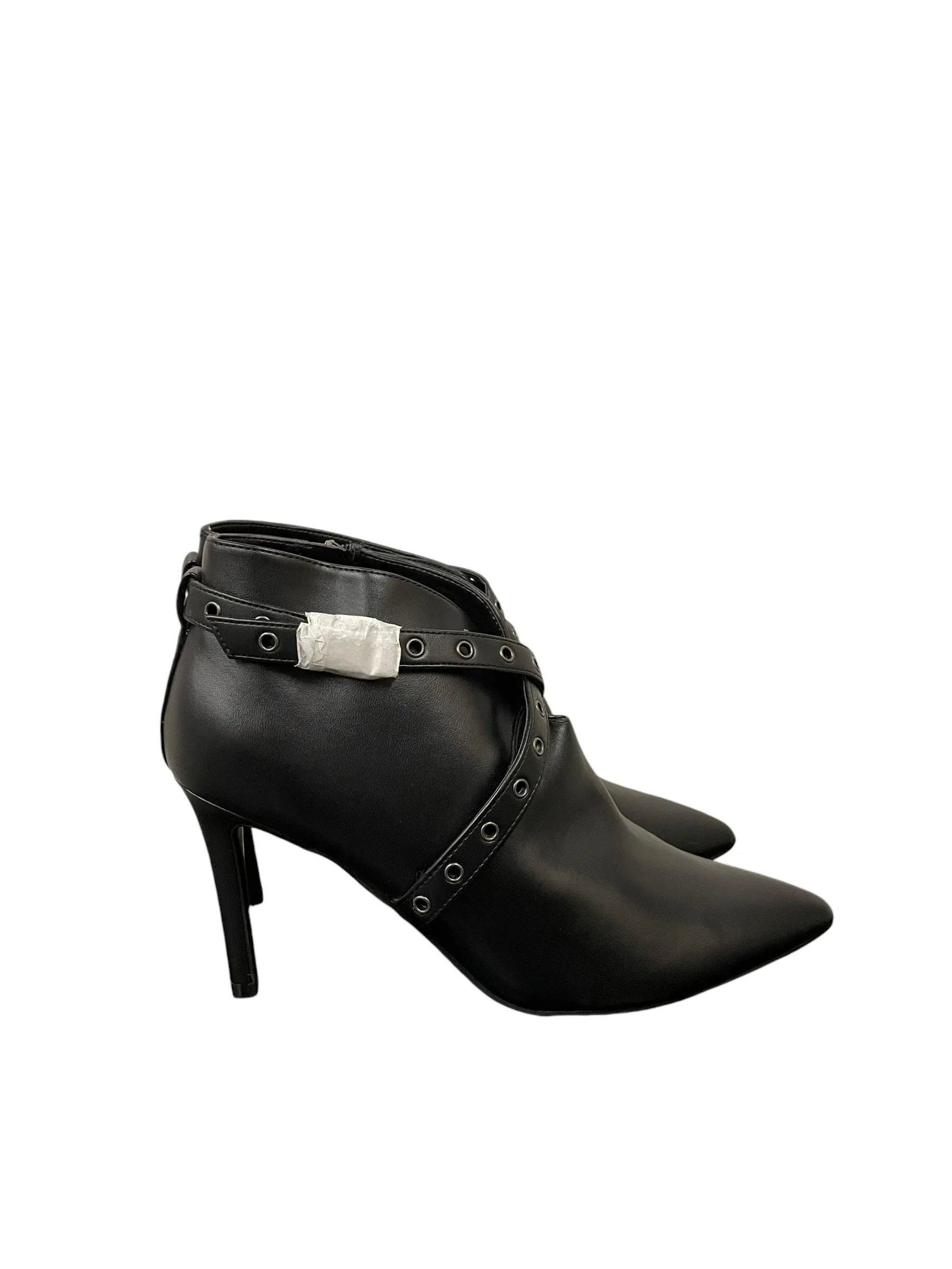 Boots Ankle Heels By Nine West In Black, Size: 9.5