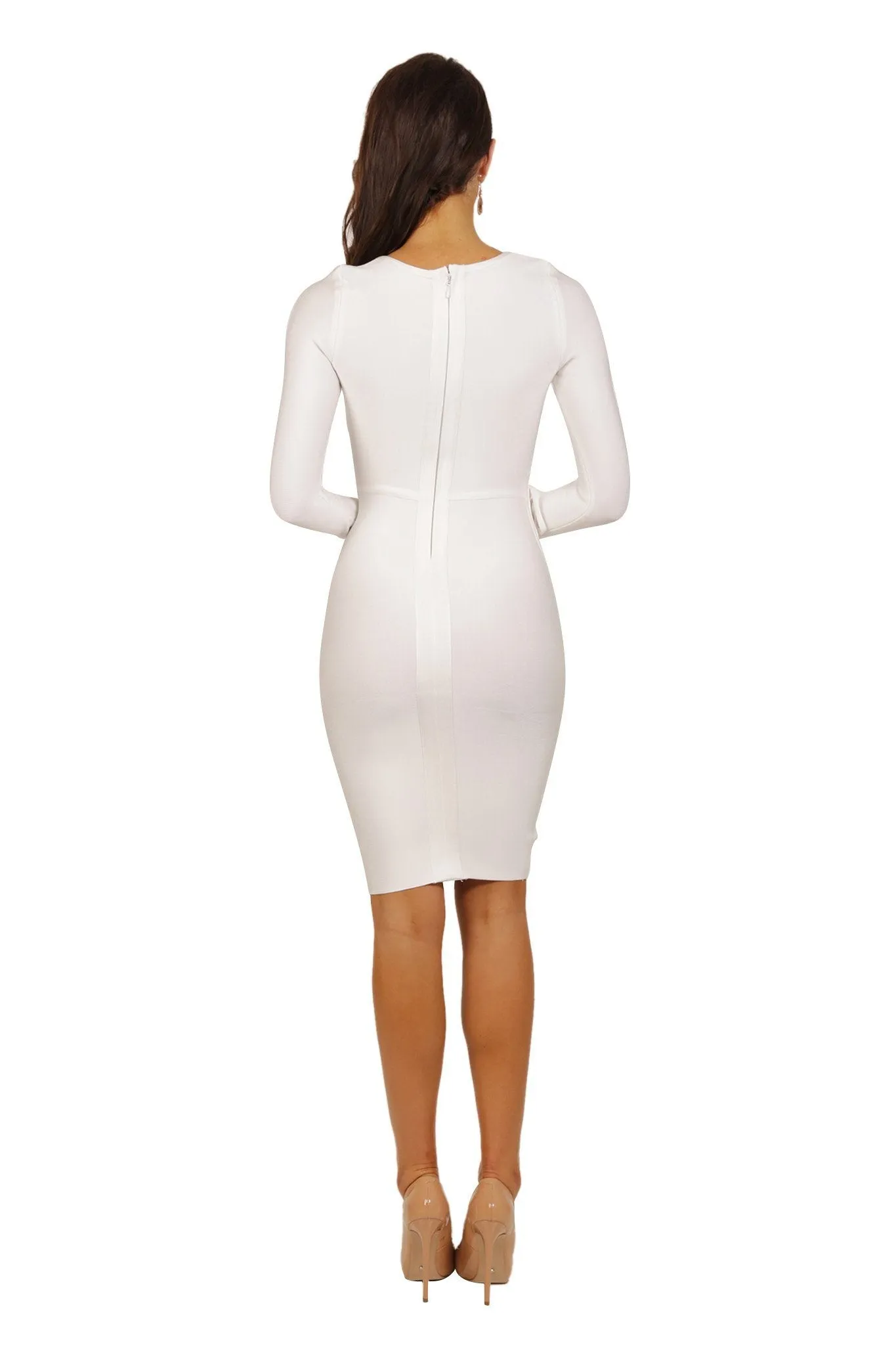 Brianna Dress - White (Size L - Clearance Sale)