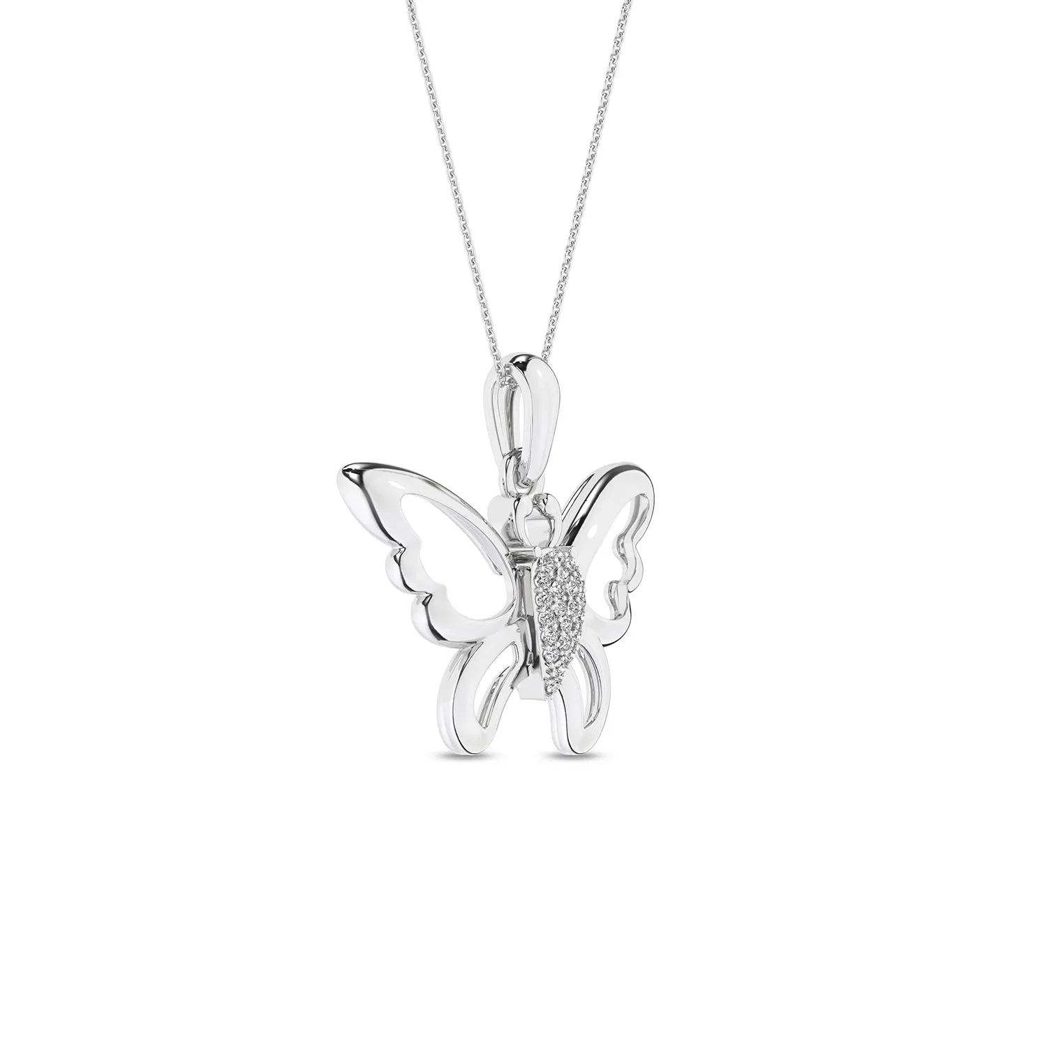 Butterfly Flutter Silhouette Pendant