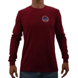 CALI Strong Classic Long Sleeve T-Shirt Premium Cotton Suede Heather Maroon