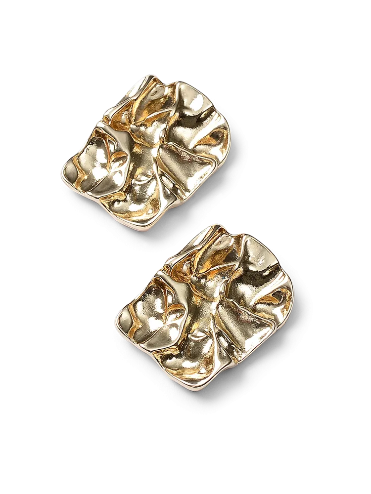 Cameron Gold Crinkle Earrings