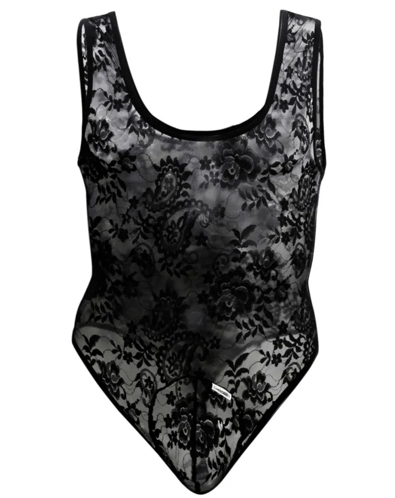 Candyman 99380x Lace Bodysuit Black