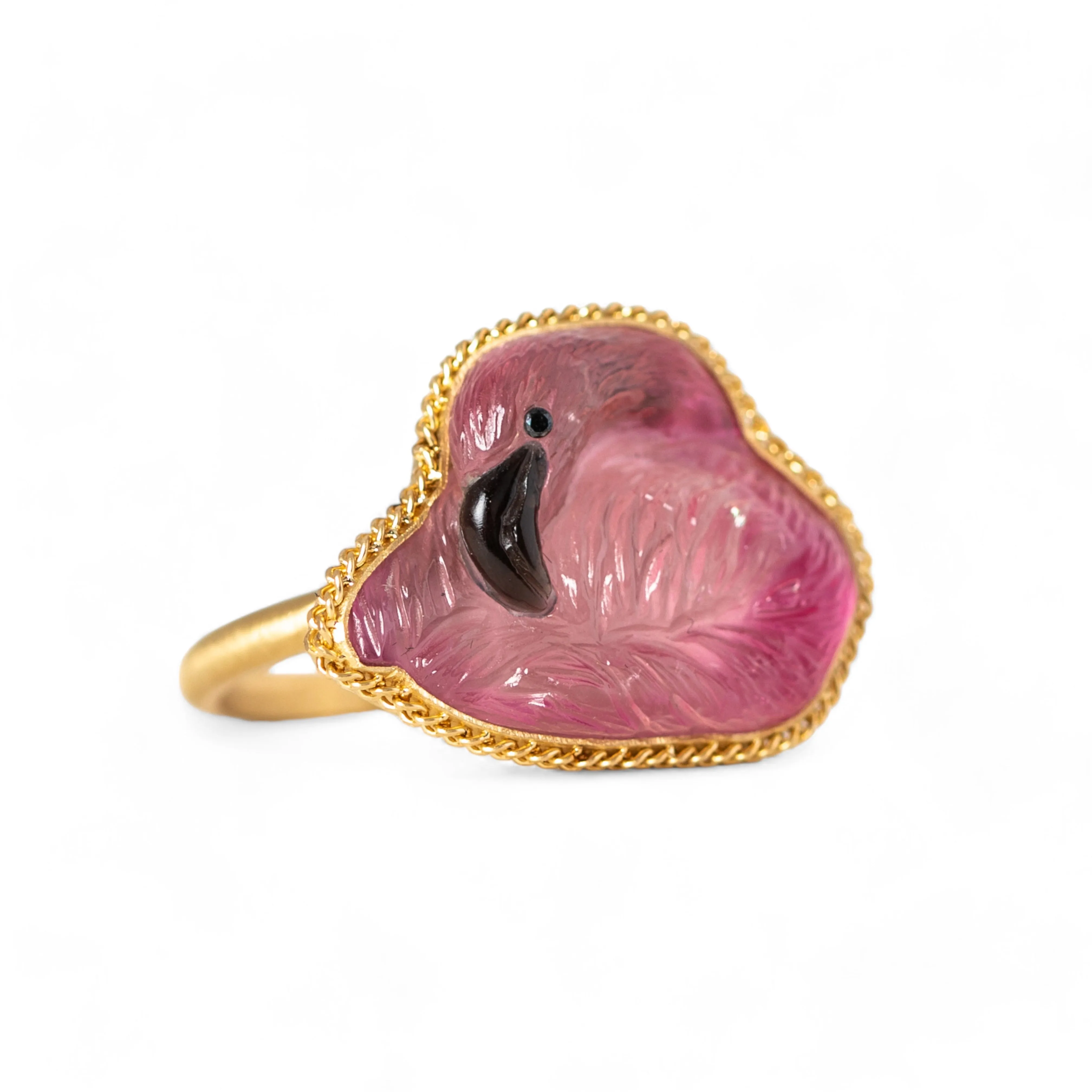 Carved Flamingo Ring