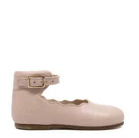 Chloe Dust Rose Scalloped Baby Shoe