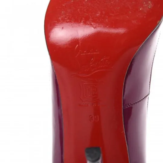 Christian Louboutin Purple Patent Calfskin Pigalle 120 Pumps