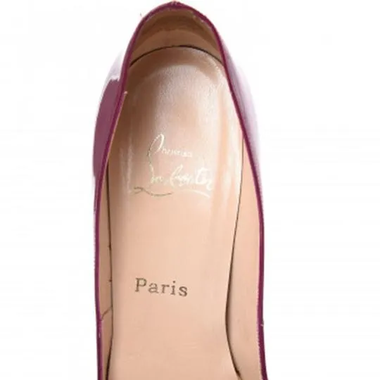 Christian Louboutin Purple Patent Calfskin Pigalle 120 Pumps