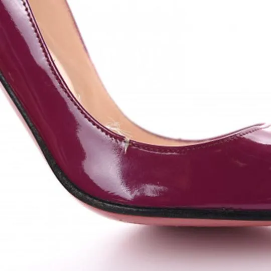 Christian Louboutin Purple Patent Calfskin Pigalle 120 Pumps