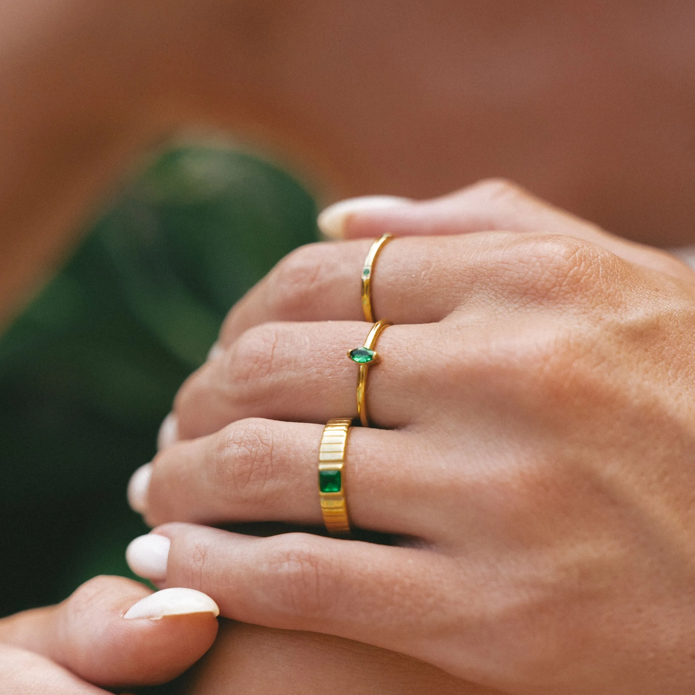 Chunky Emerald Ring