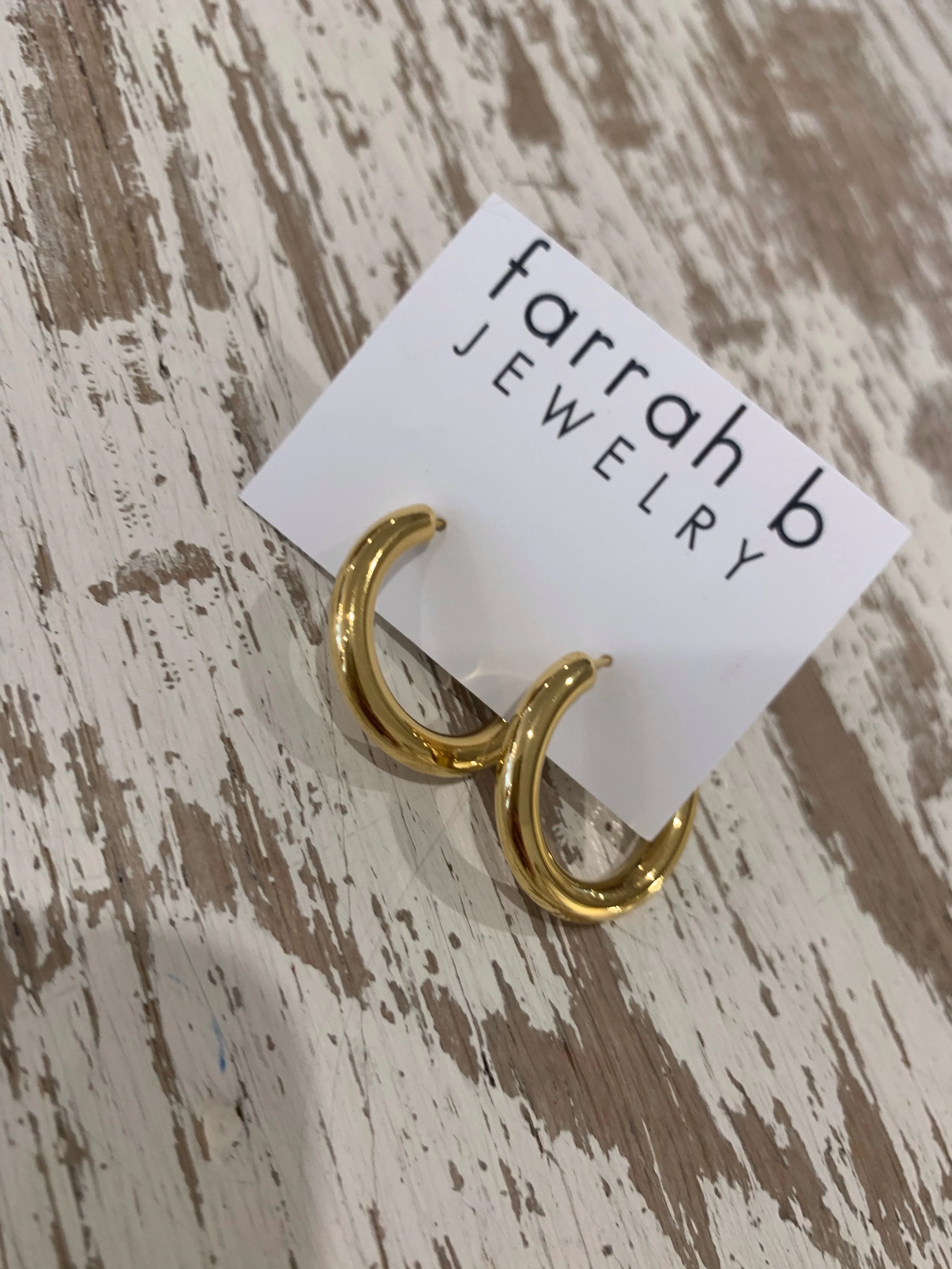 Chunky Medium Gold Hoop