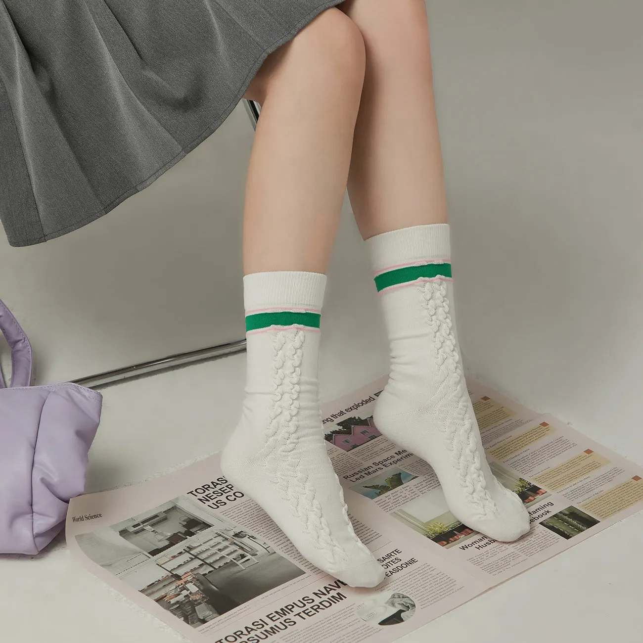 Color Combination High Socks