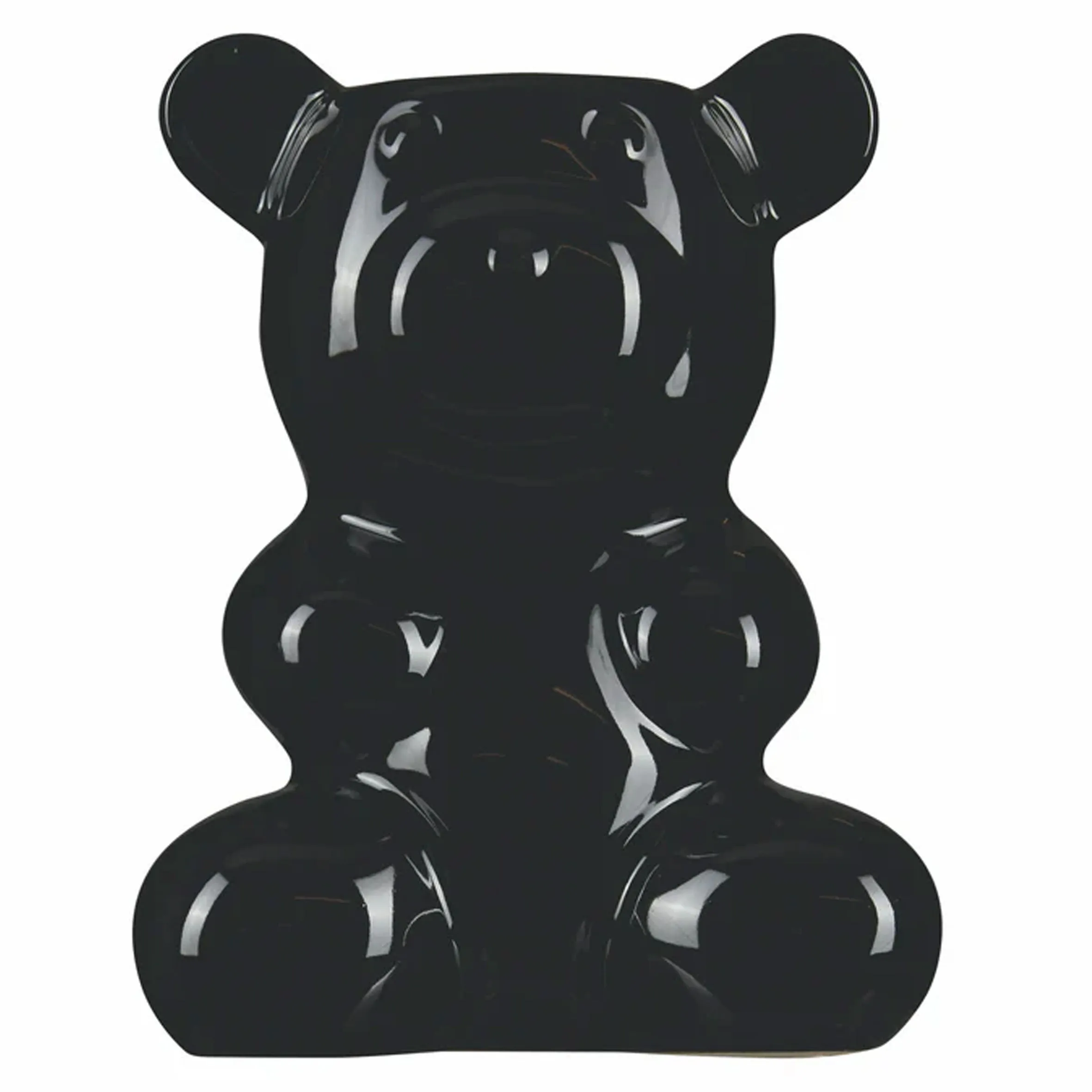 Crystal Haze Nostalgia Bear Vase, Black