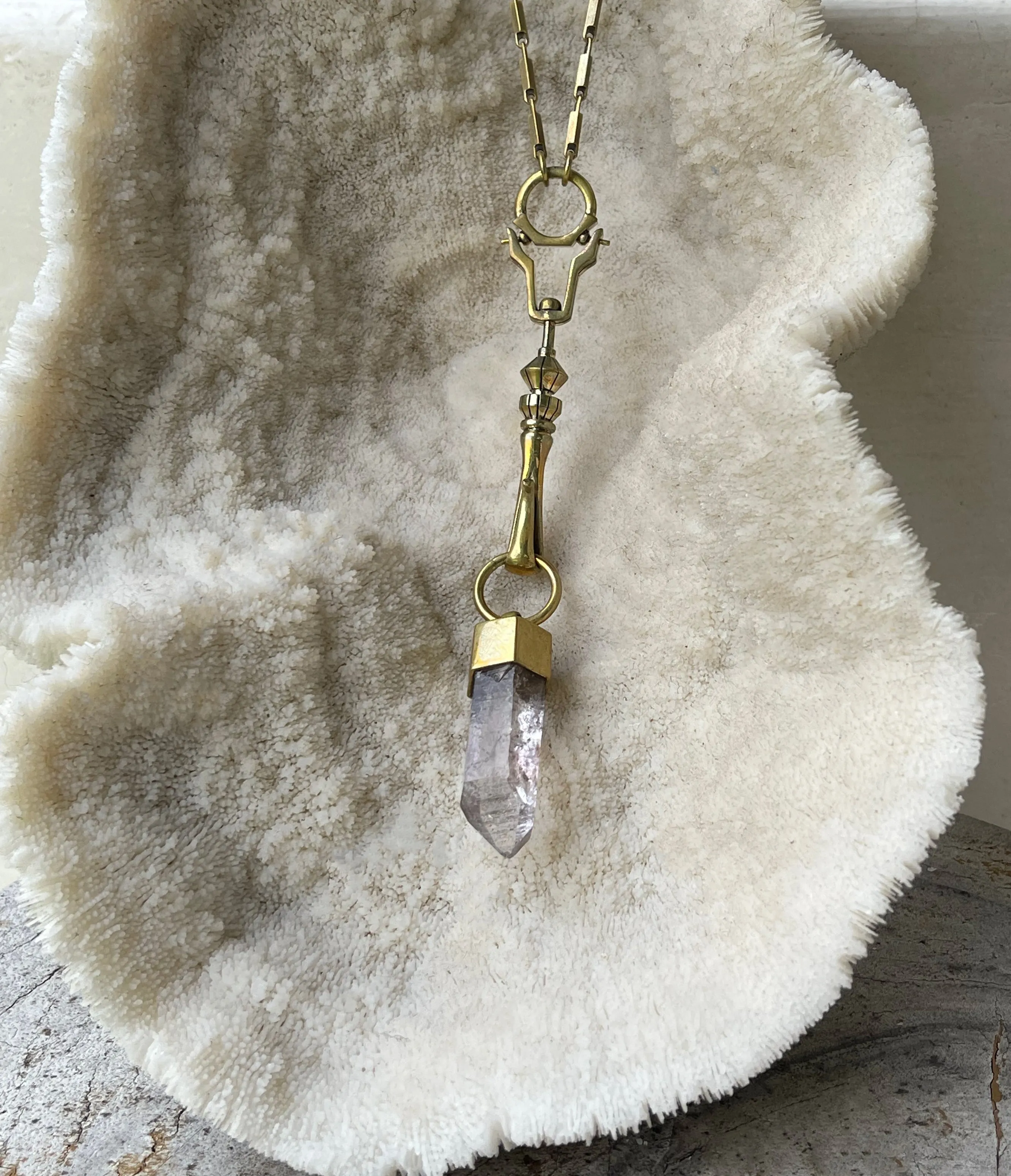 crystal spire necklace