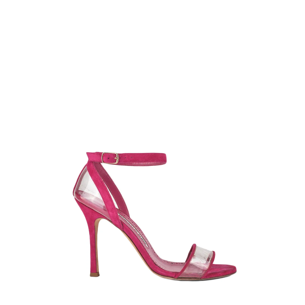 Dandolo Dark Pink Suede Ankle Strap Heels