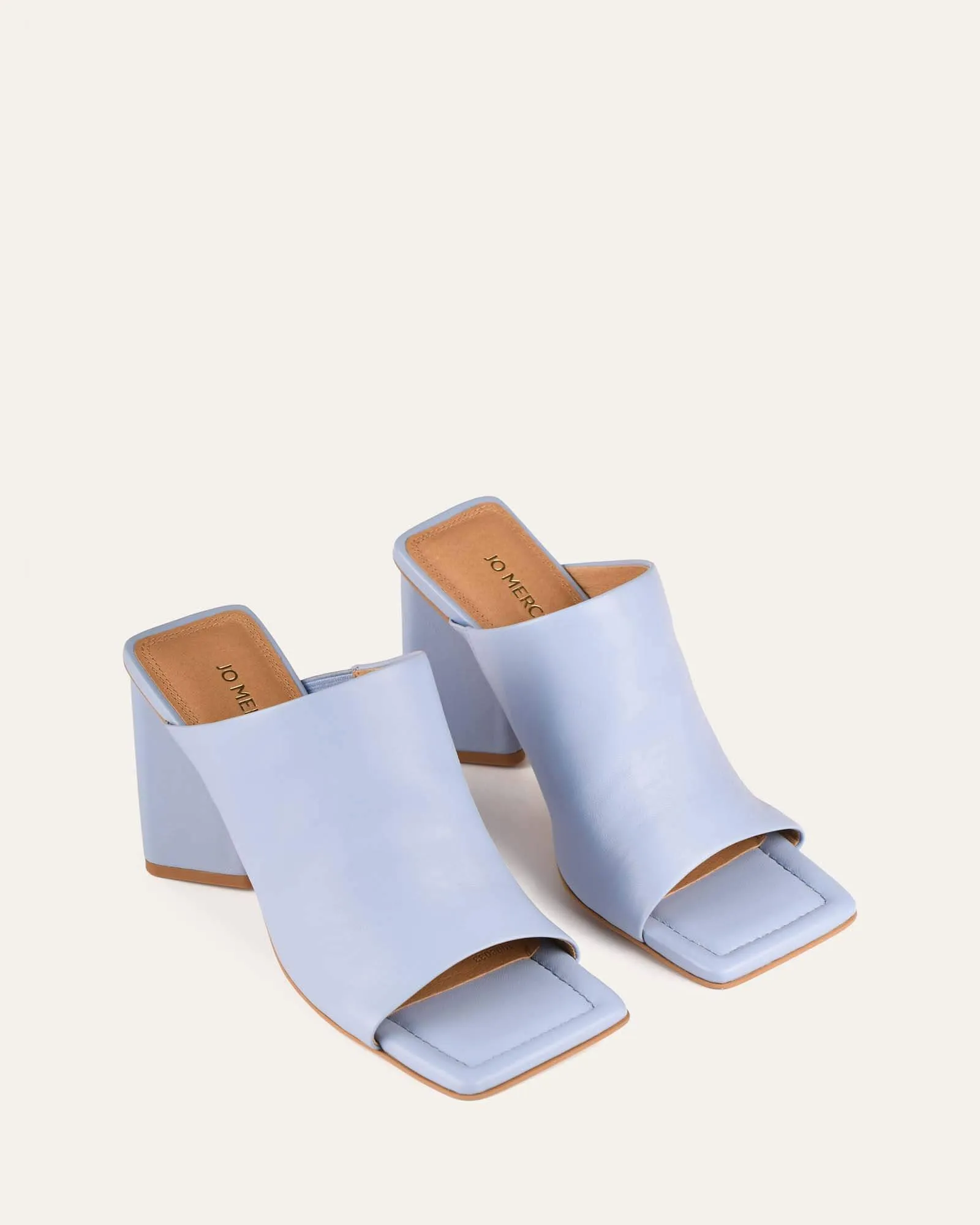 DANIELLE HIGH HEEL SANDALS ICE BLUE LEATHER