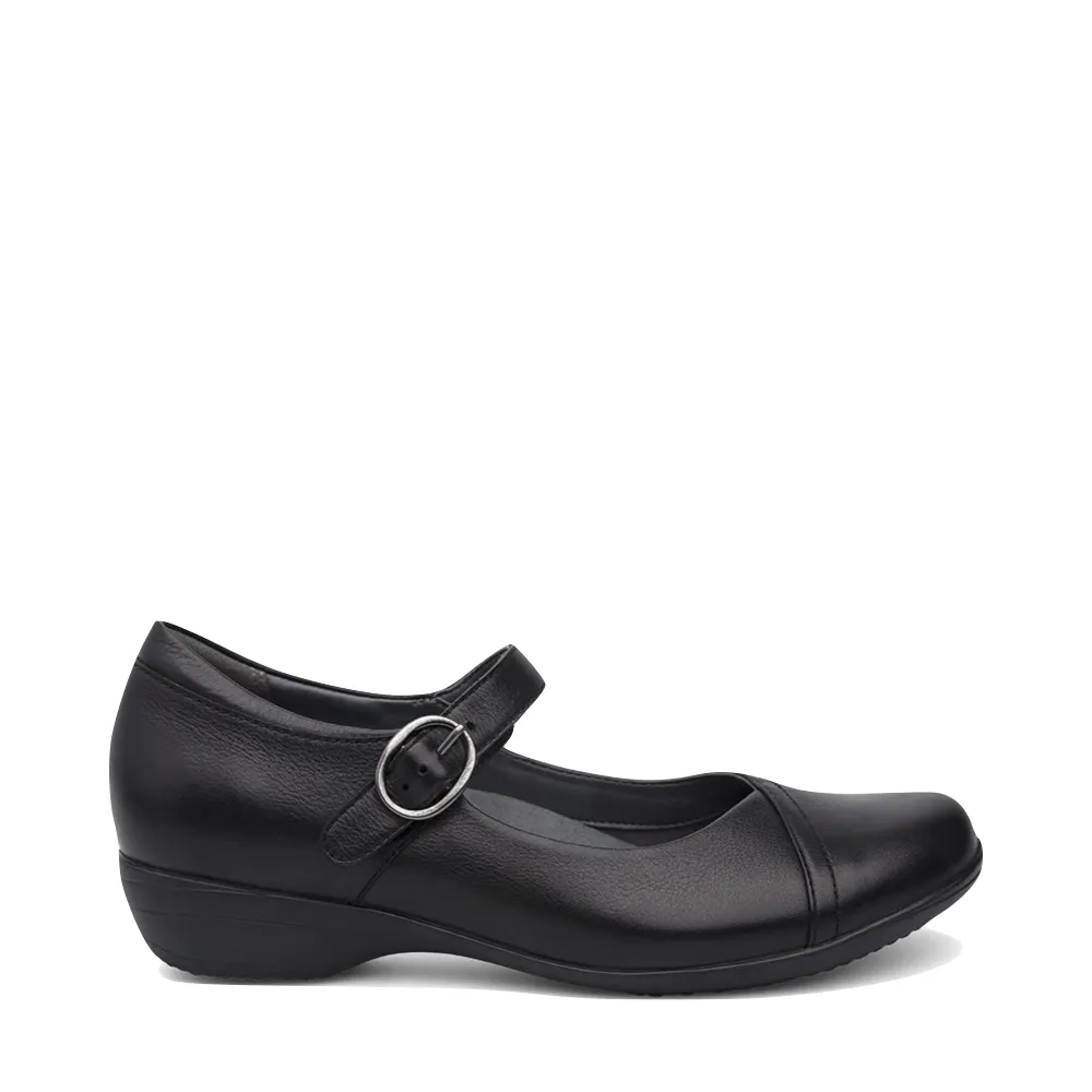 Dansko Women's Fawna Leather Mary Jane in Black