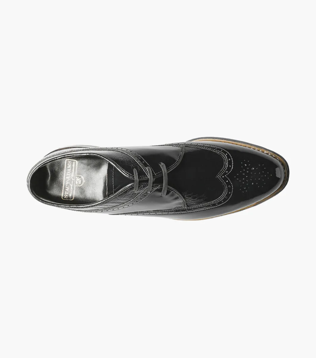 DAYTON Wingtip Oxford-Black | STACY ADAMS