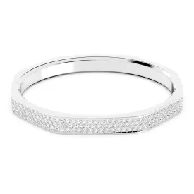 DEXTERA BANGLE, SILVER RHODIUM PLATED