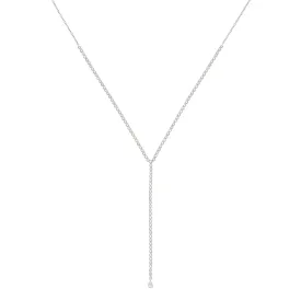 Diamond Lariat with Pear Shaped Diamond Detail