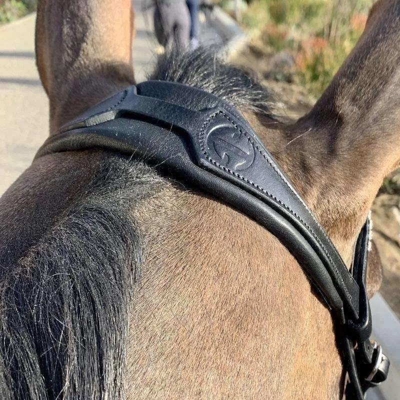 Diamond - Rolled Black Patent Anatomical Snaffle