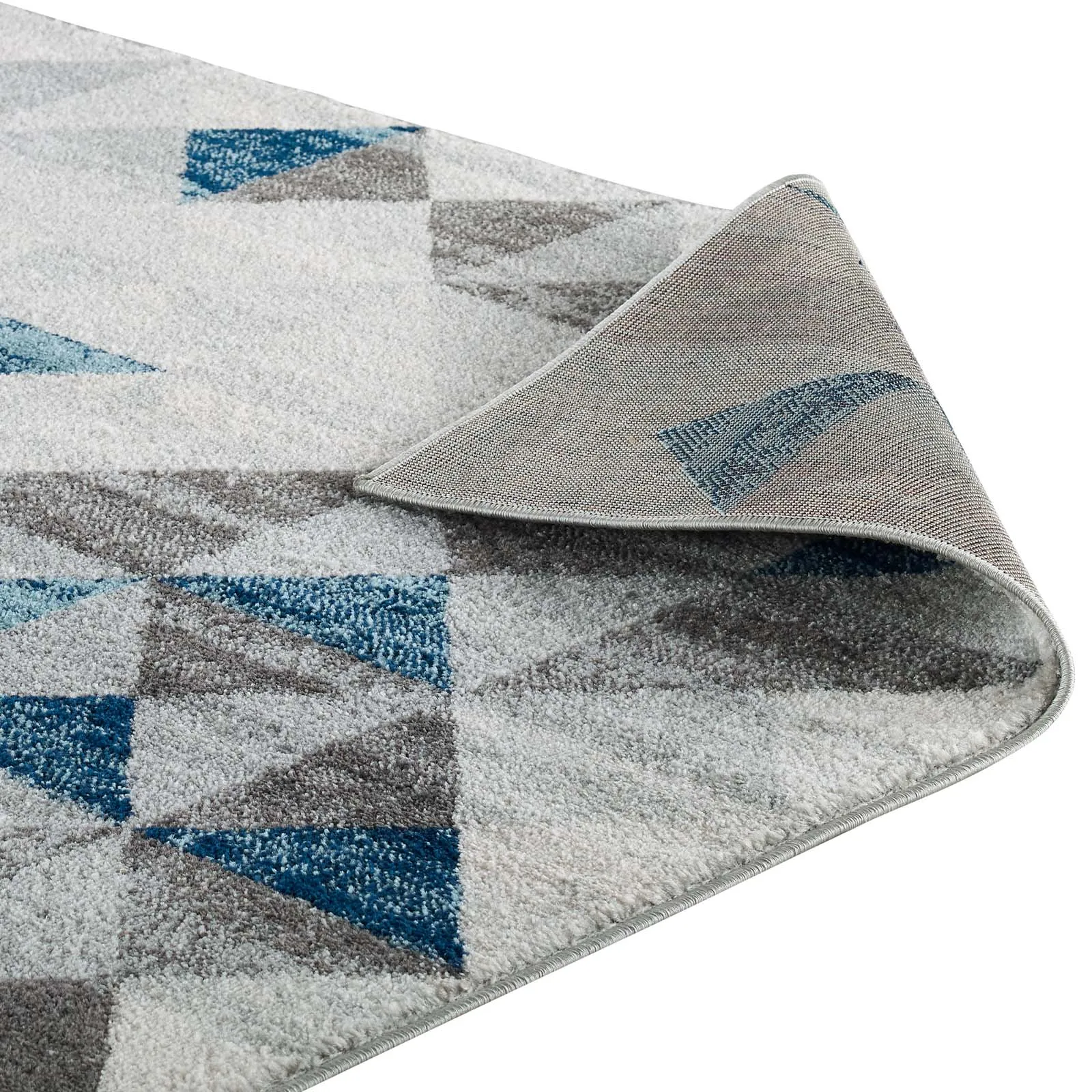 Entourage Elettra Distressed Geometric Triangle Mosaic Area Rug