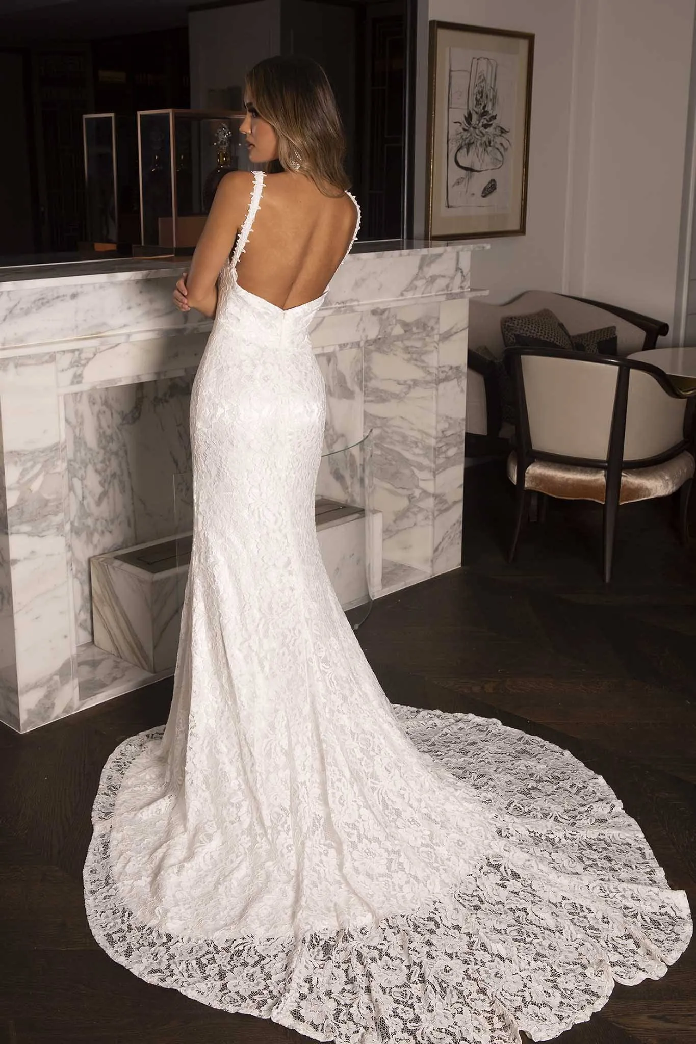 Fiona Lace Gown - Ivory