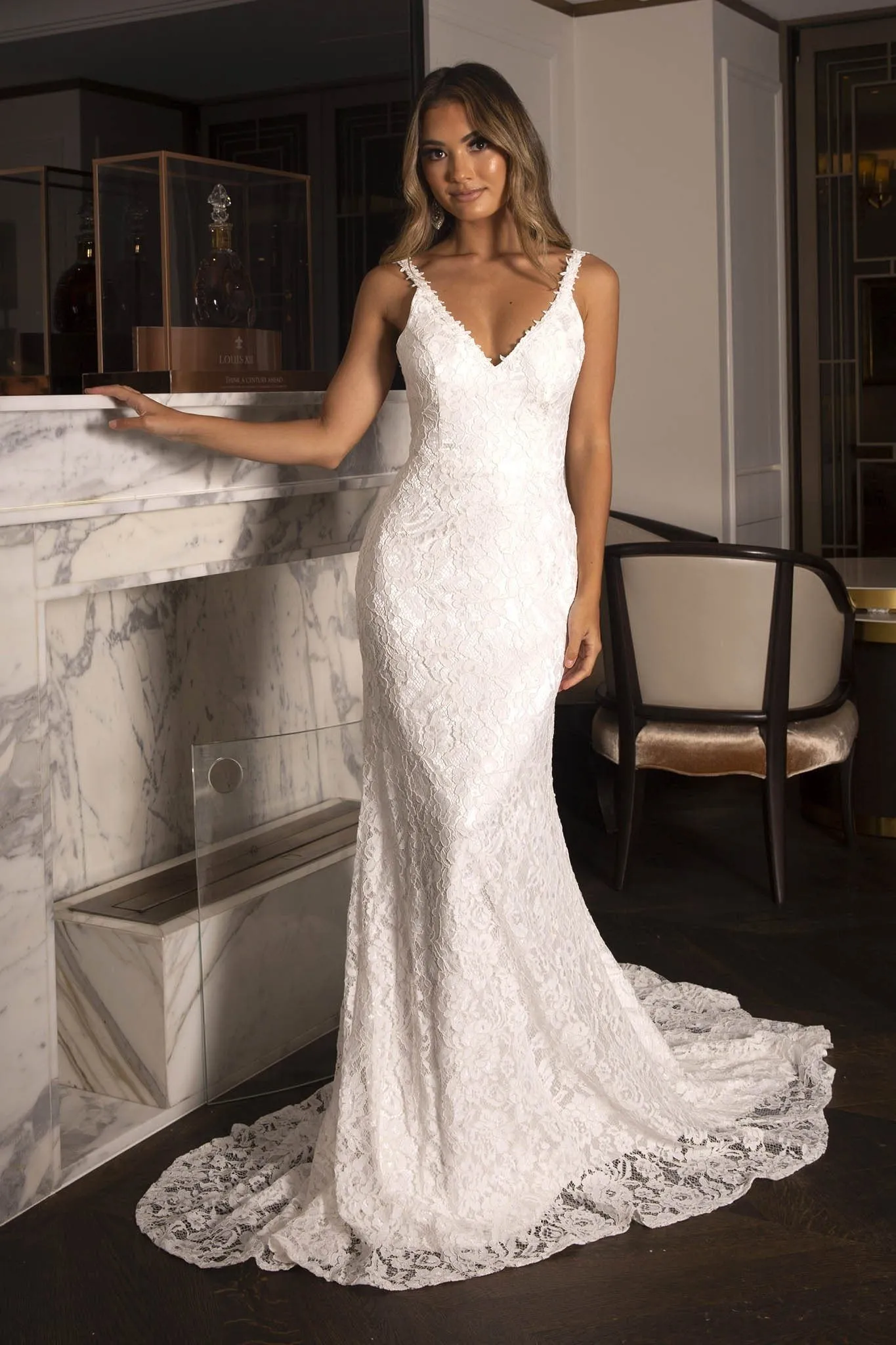 Fiona Lace Gown - Ivory